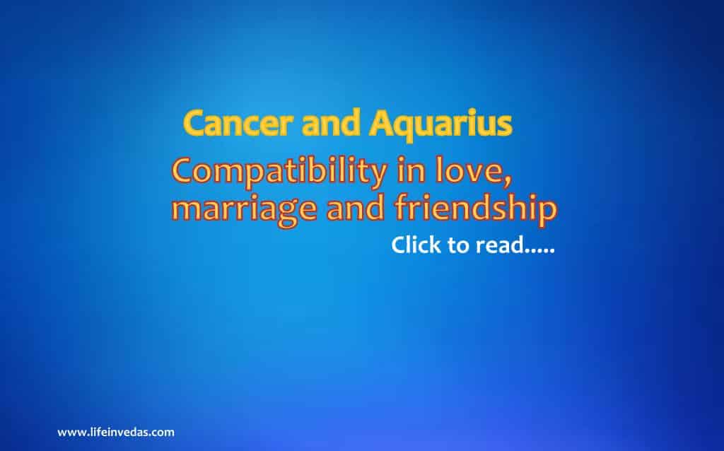 cancer man dating an aquarius woman