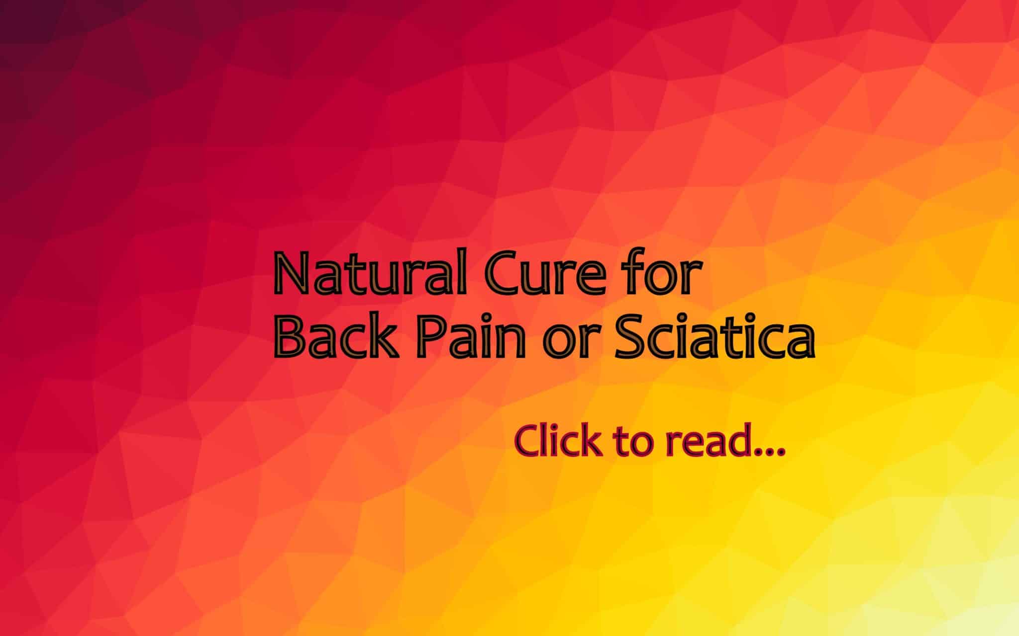 how to treat back pain naturally