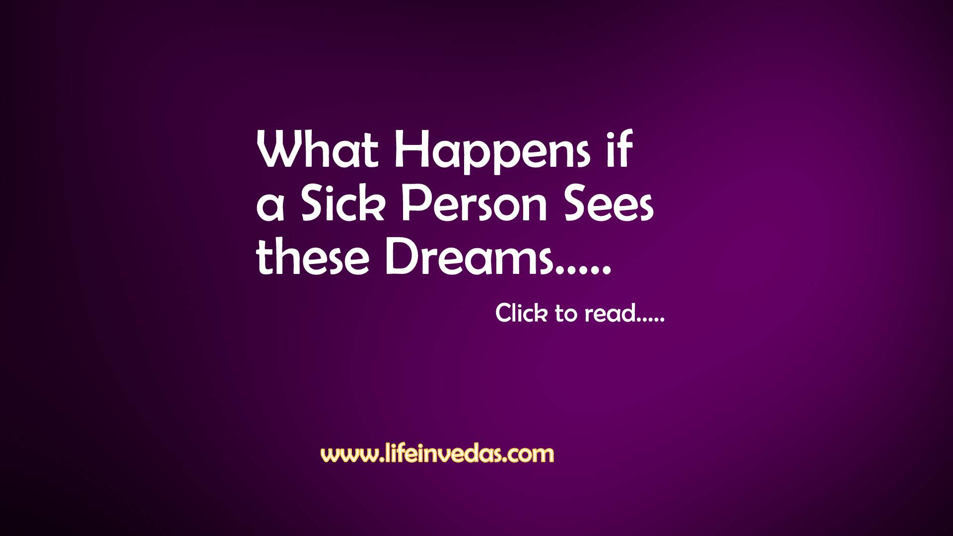 Dreams of illness