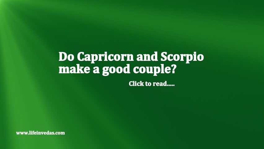 Do Capricorn and Scorpio make a good couple