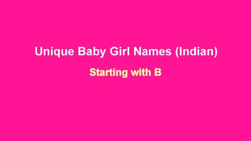 Unique Baby Girl Names with b