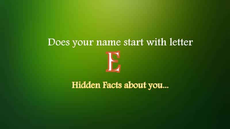 Meaning of Letter e