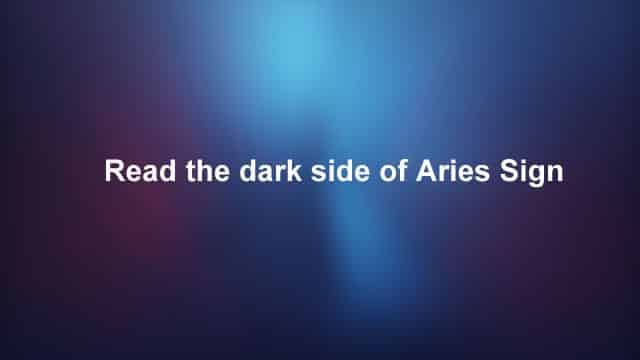 dark side of Aries Sign